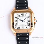 GF Factory Swiss Clone Santos de Cartier Large Model Watch GF 9015 Rose Gold